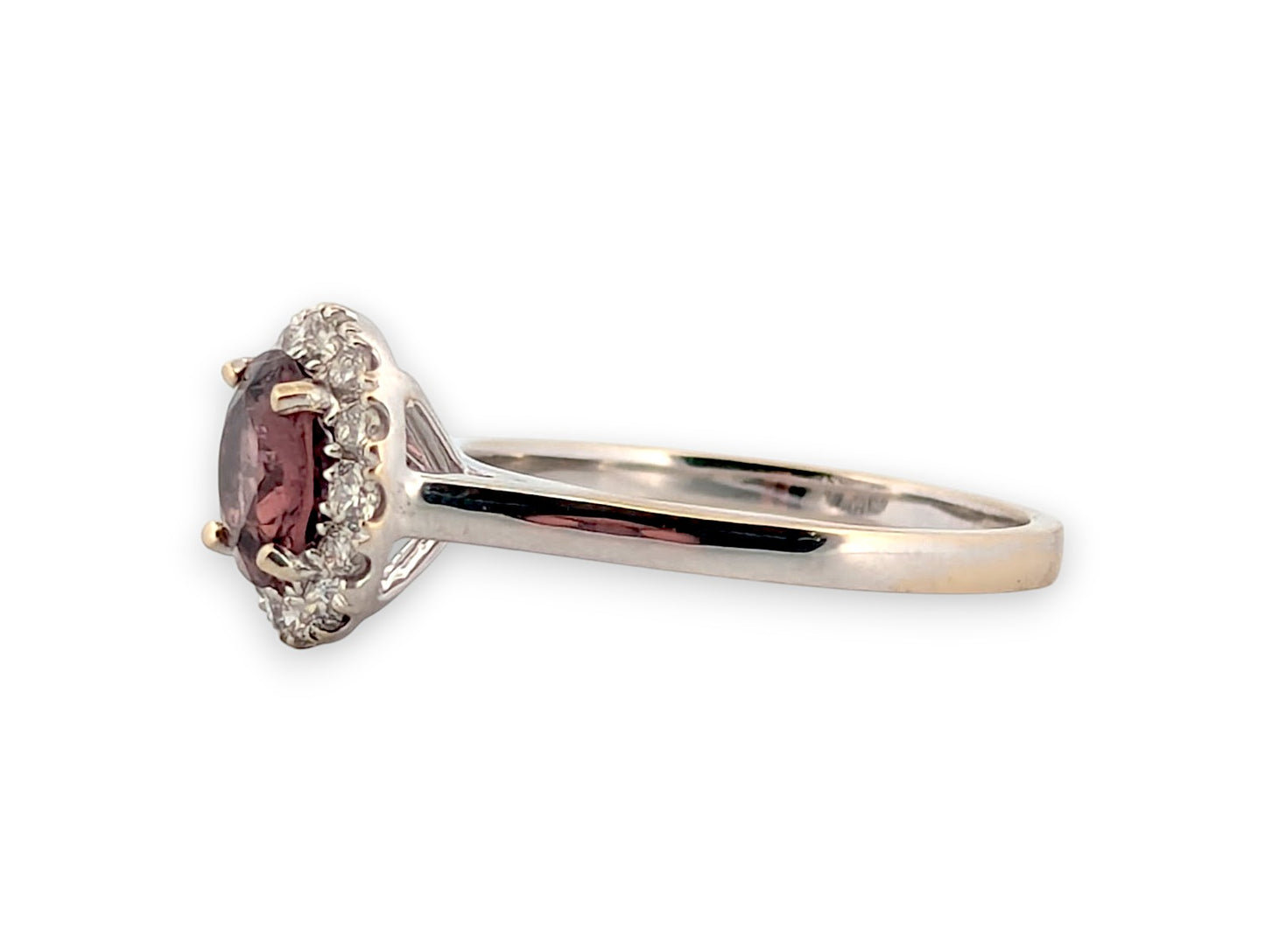 Sienna | 14K White Gold | Tourmaline and Natural Diamond | Ring