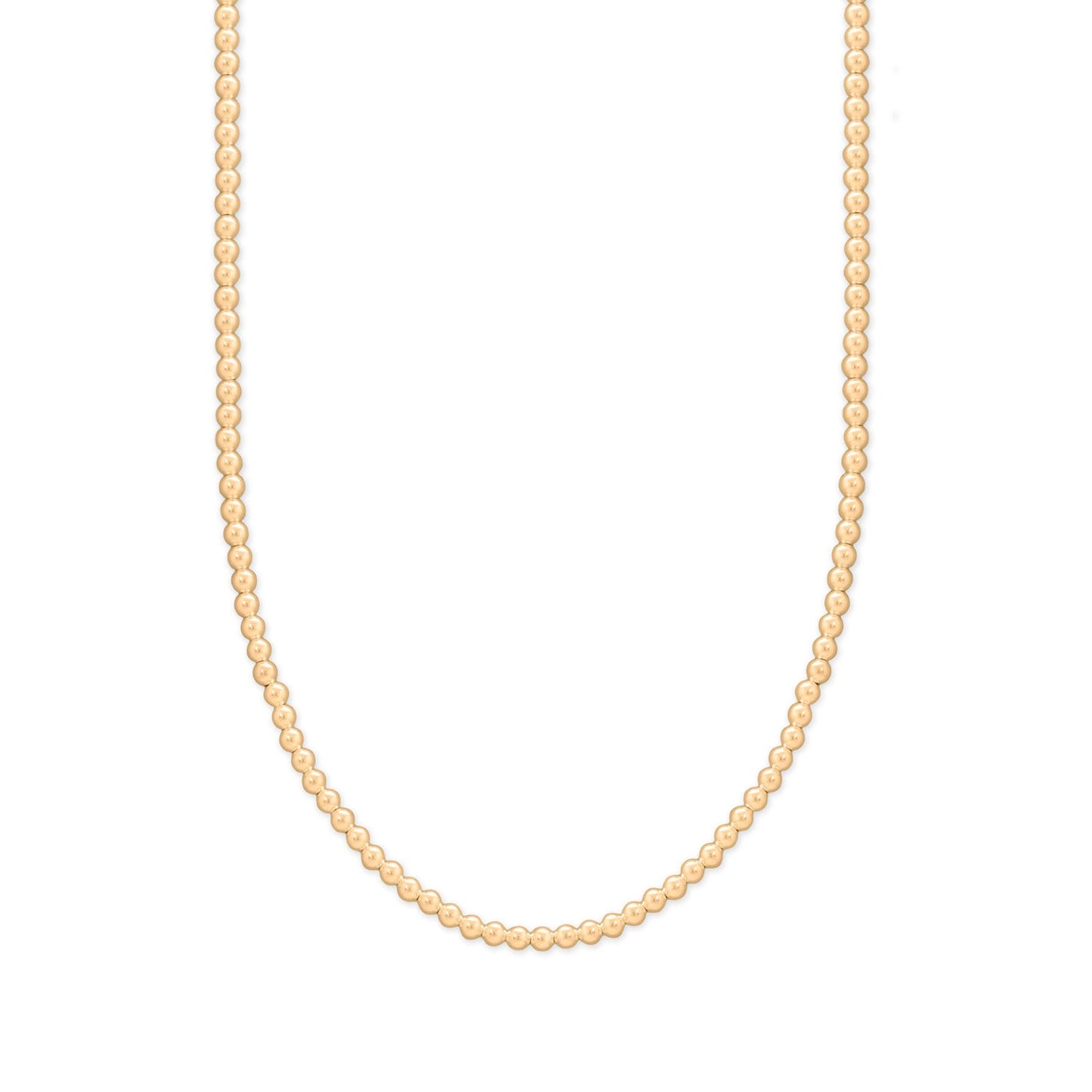 16 + 2 3mm 14/20 Gold Filled Bead Necklace