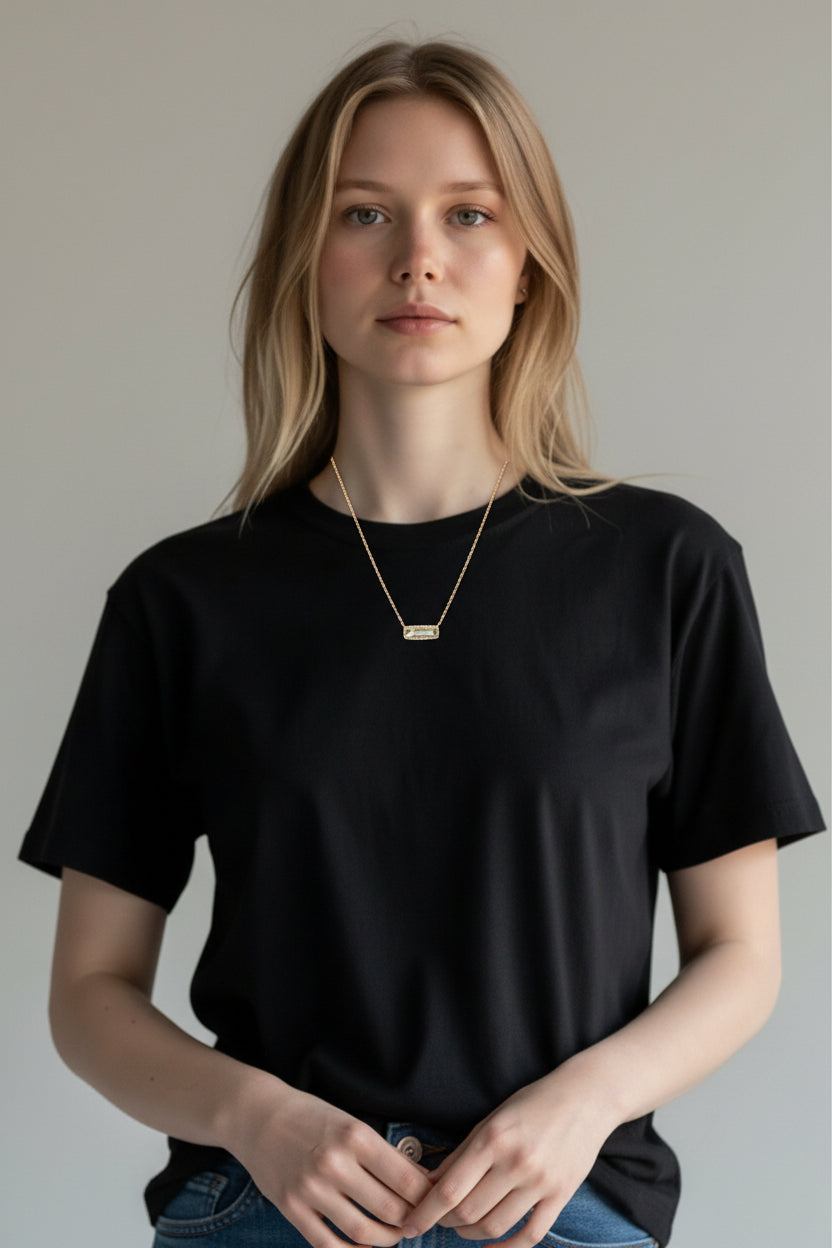 Arianwen | 18K Yellow Gold | Amethyst and Natural Diamond | Necklace