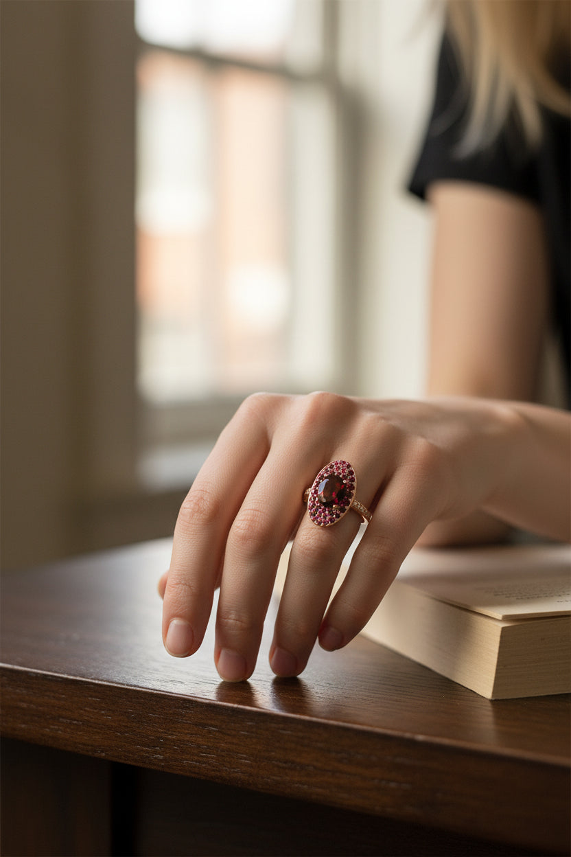 Brenna | 14k Yellow Gold | Ruby | Diamond | Ring