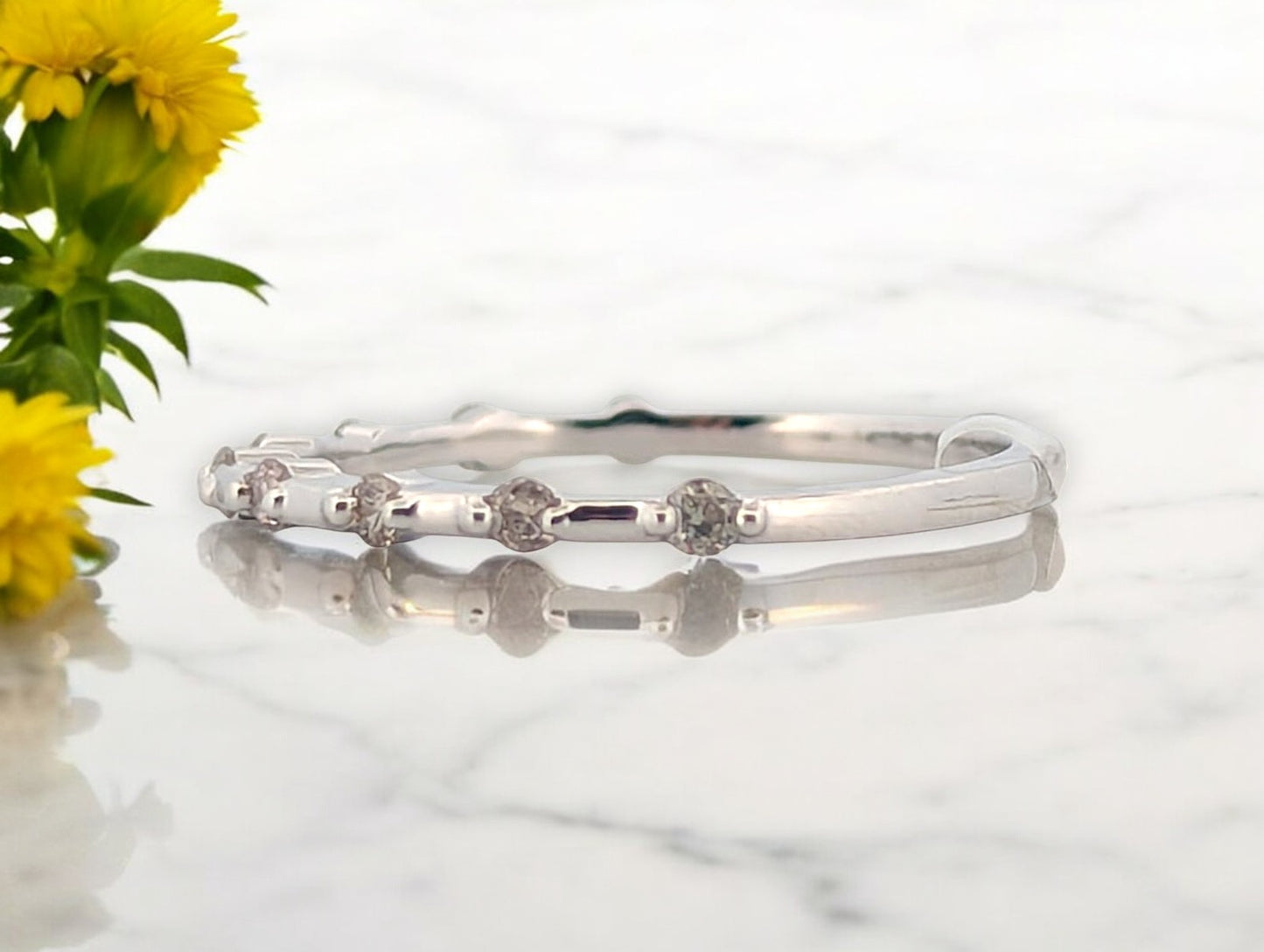 Thalassa | 10K White Gold | Natural Diamond | Ring