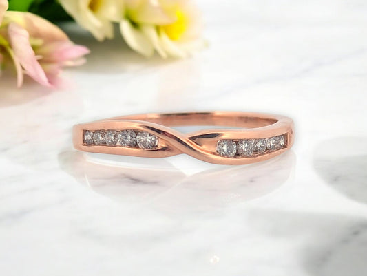 Arden | 10K Rose Gold | Natural Diamond | Ring