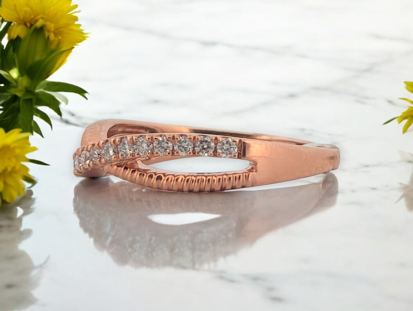 Anika | 10K Rose Gold | Natural Diamond | Ring