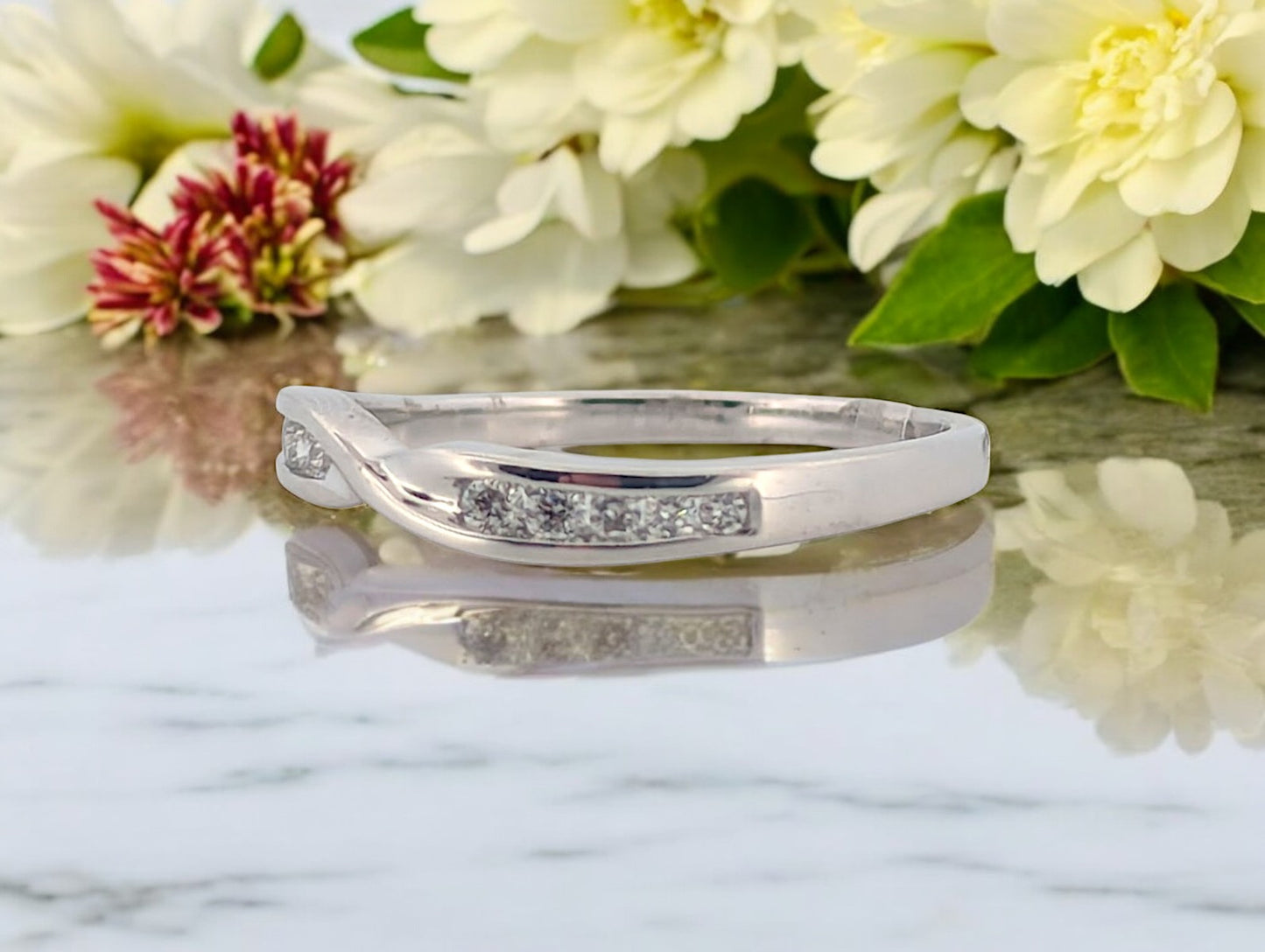 Sabine | 10K White Gold | Natural Diamond | Ring