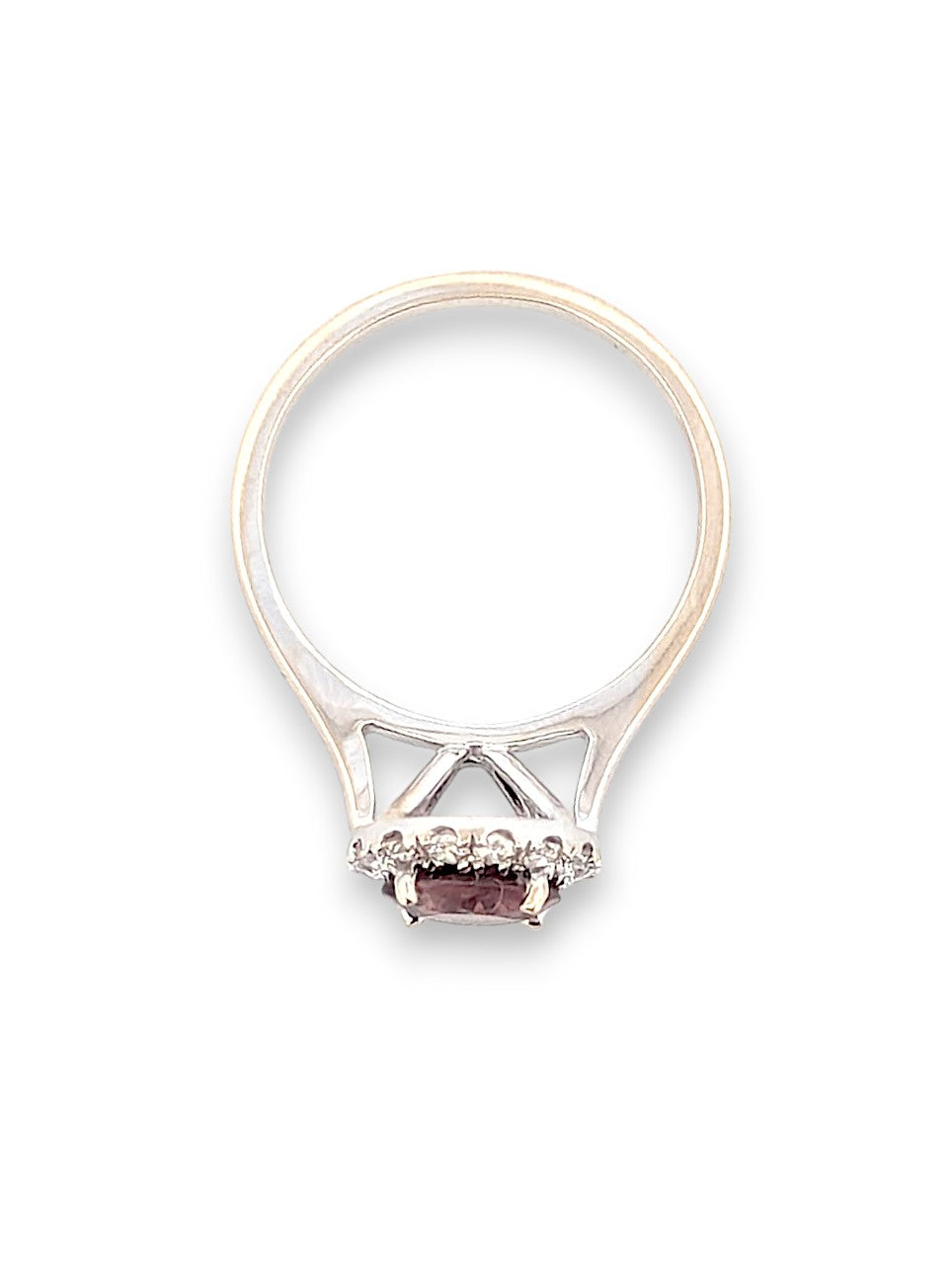 Sienna | 14K White Gold | Tourmaline and Natural Diamond | Ring