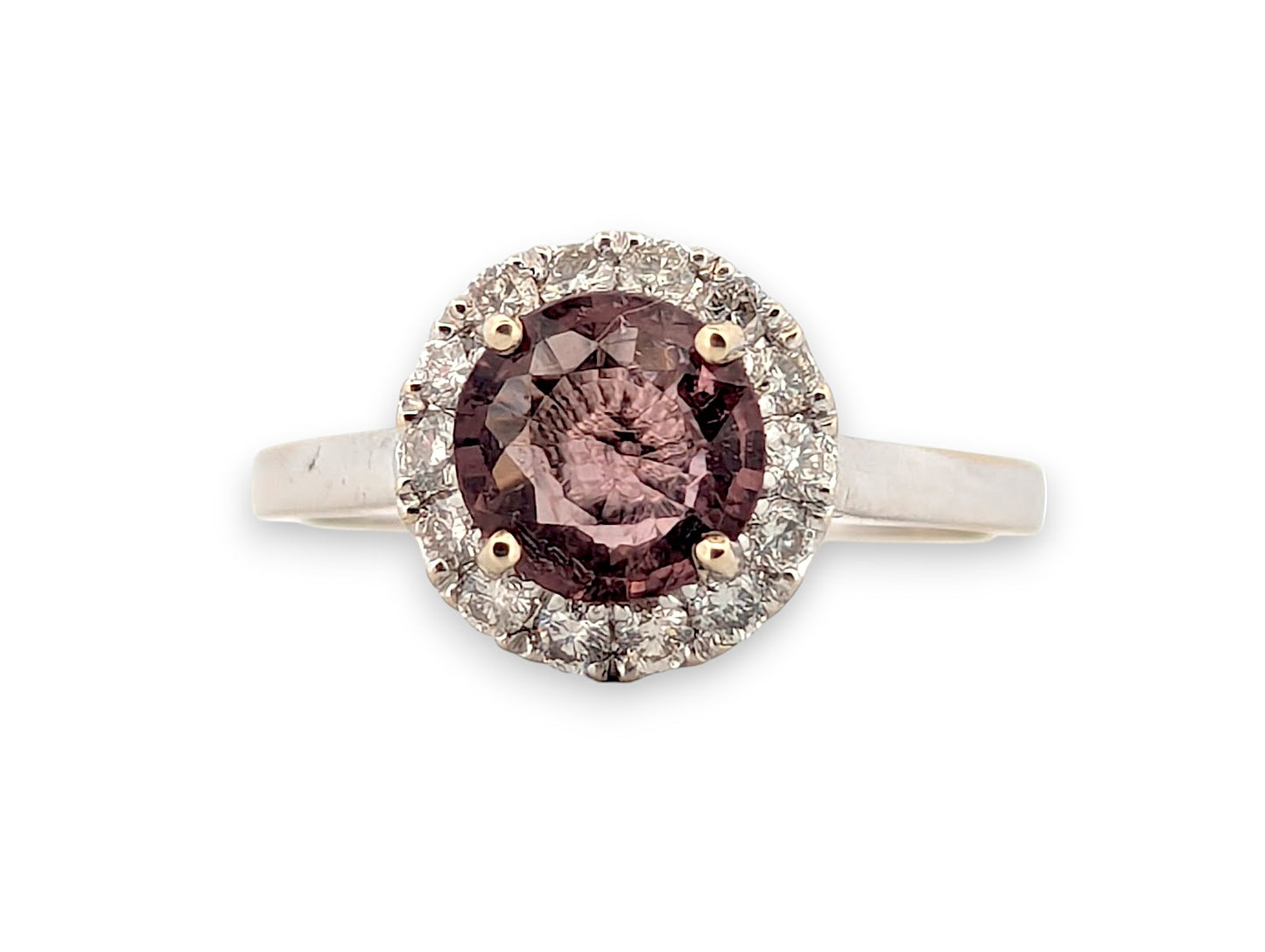 Sienna | 14K White Gold | Tourmaline and Natural Diamond | Ring