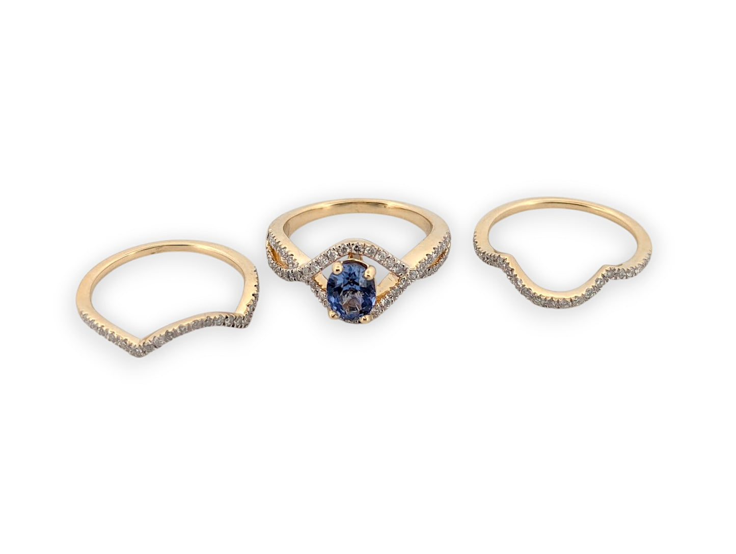 Isla | 14K Yellow Gold | Tanzanite and Natural Diamond | Ring