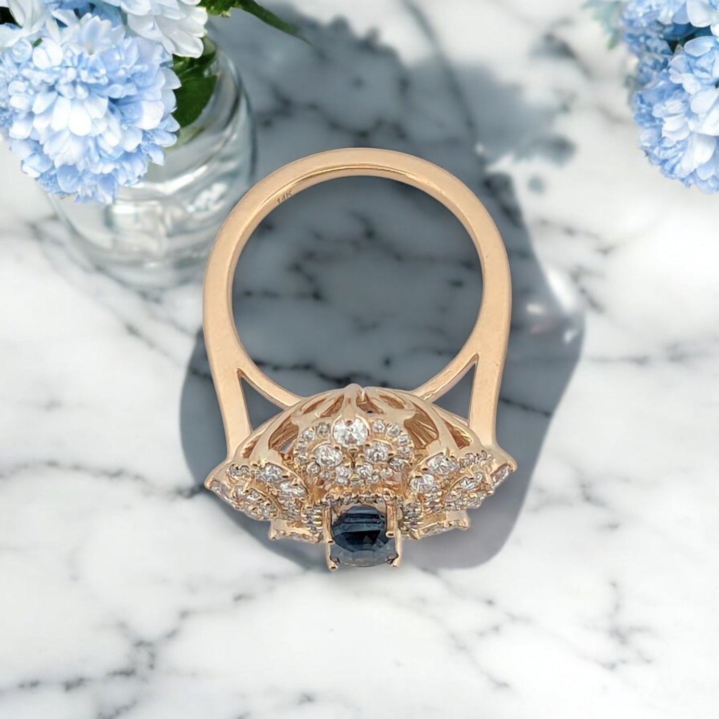 Briarcliff | 14k Yellow Gold | Sapphire and Natural Diamond | Ring