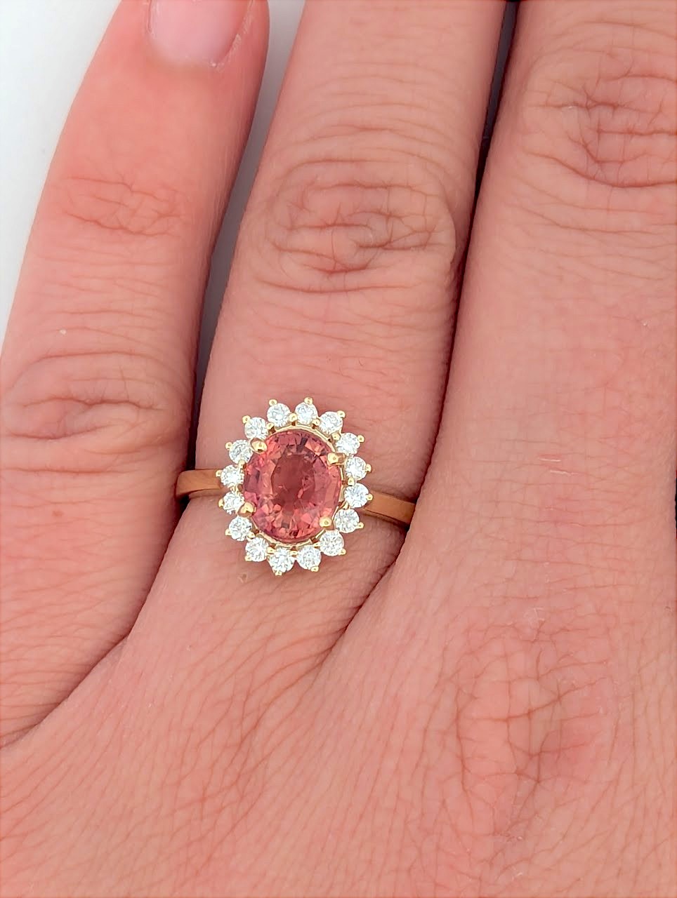 Calista | 14K Yellow Gold | Tourmaline and Natural Diamond | Ring
