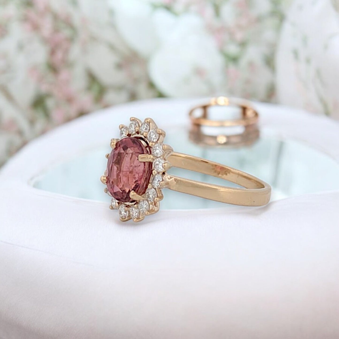 Calista | 14K Yellow Gold | Tourmaline and Natural Diamond | Ring