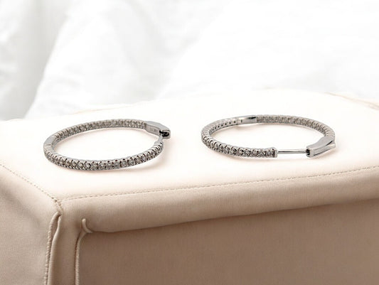 Agnes | 14K White Gold | Natural Diamond | Earrings