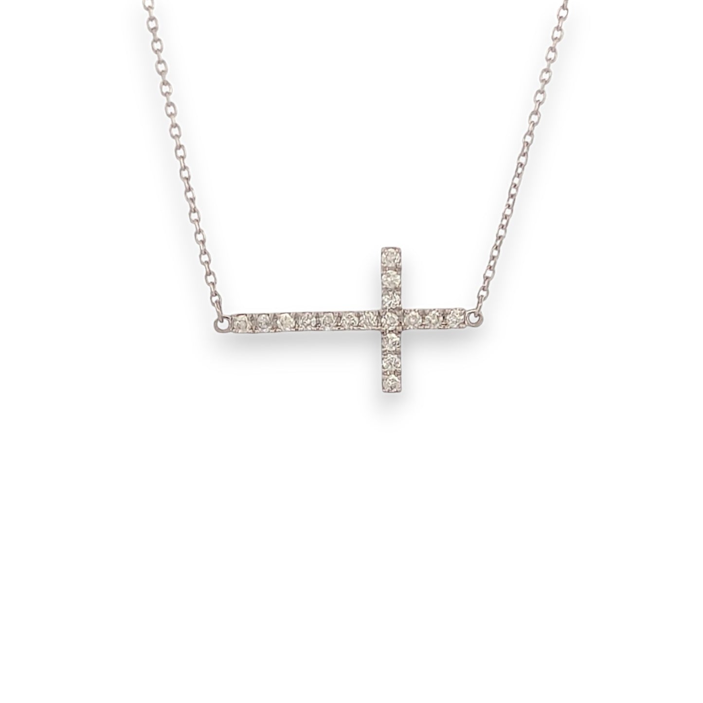 Faeryn | 10k White Gold | Natural Diamond | Cross