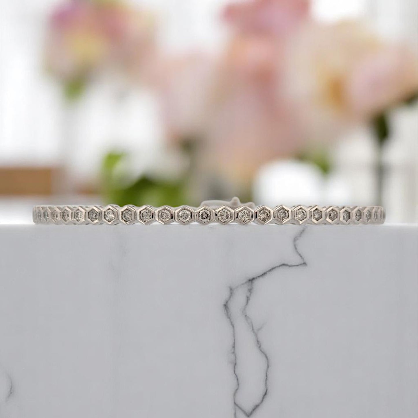 Echo | 14K White Gold | Natural Diamond | Bracelet