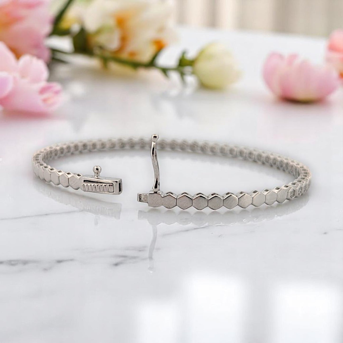 Echo | 14K White Gold | Natural Diamond | Bracelet