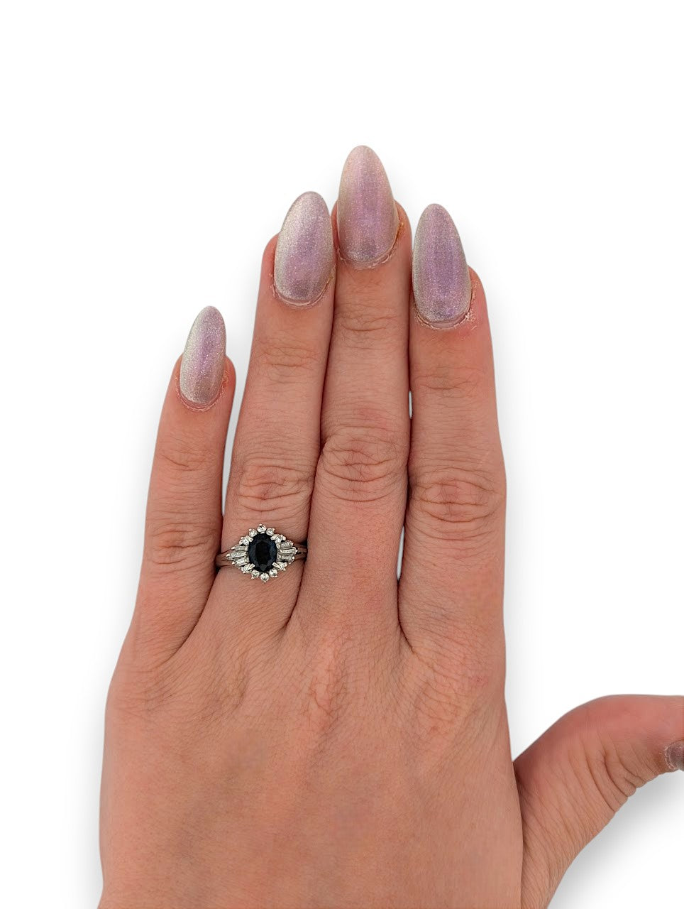 Vesper | Platinum | Sapphire and Natural Diamond | Ring