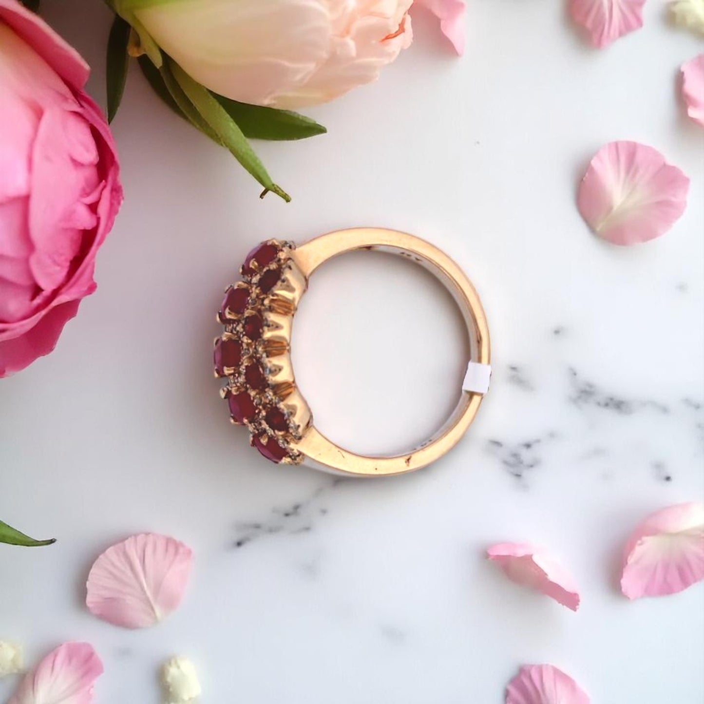 Louisa | 14k Yellow Gold | Ruby and Natural Diamond | Ring