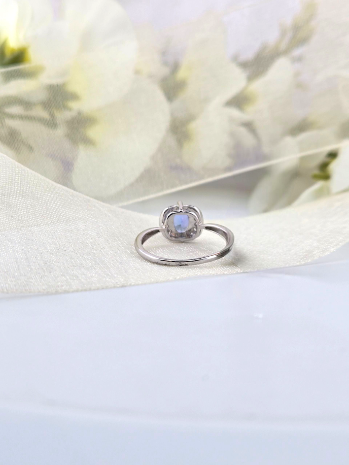Seri | 18k White Gold | Tanzanite & Natural Diamond | Ring