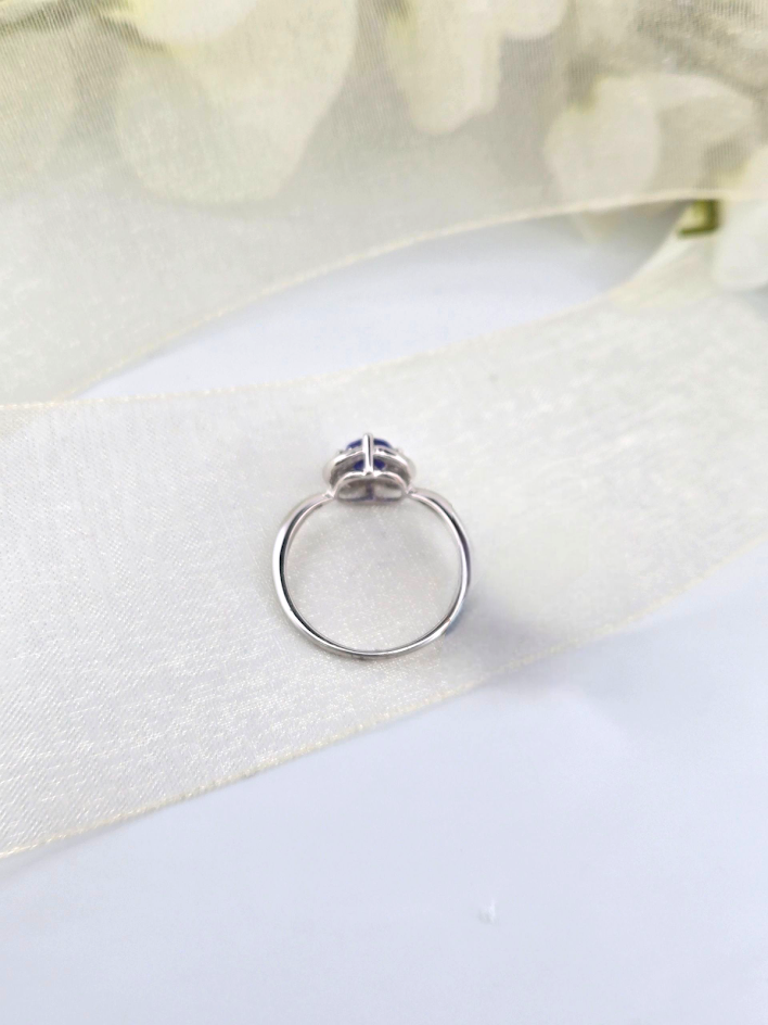 Seri | 18k White Gold | Tanzanite & Natural Diamond | Ring