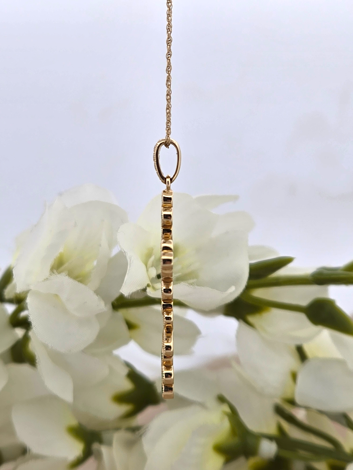 Camille | 14K Yellow Gold | Emerald & Natural Diamonds | Pendant