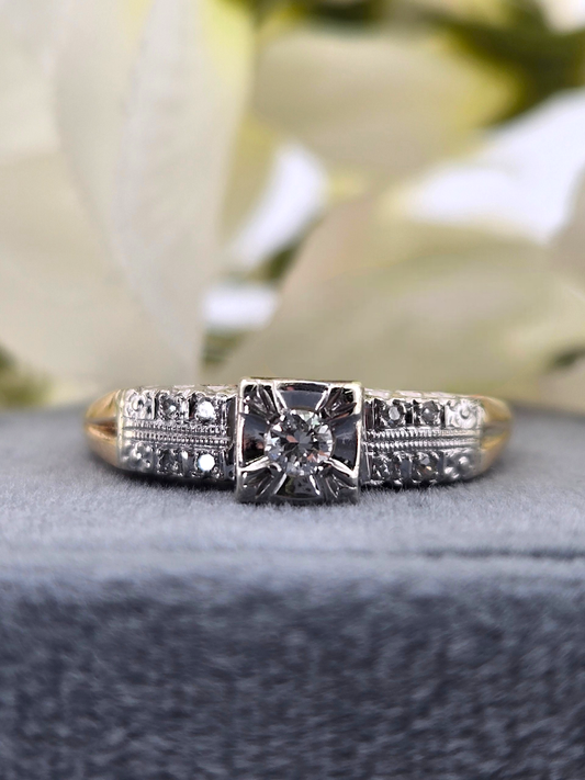 Nevaeh | 14K Yellow Gold | Natural Diamond | Ring