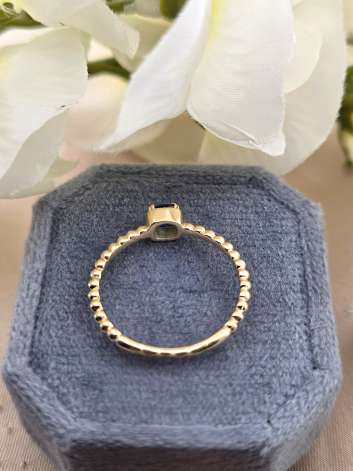 Lady | 14k Yellow Gold | London Blue Topaz | Ring