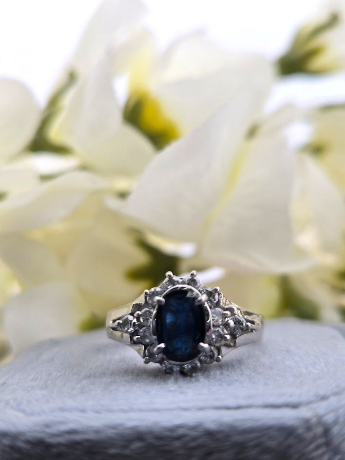 Addison | Platinum | Sapphire & Natural Diamond | Ring