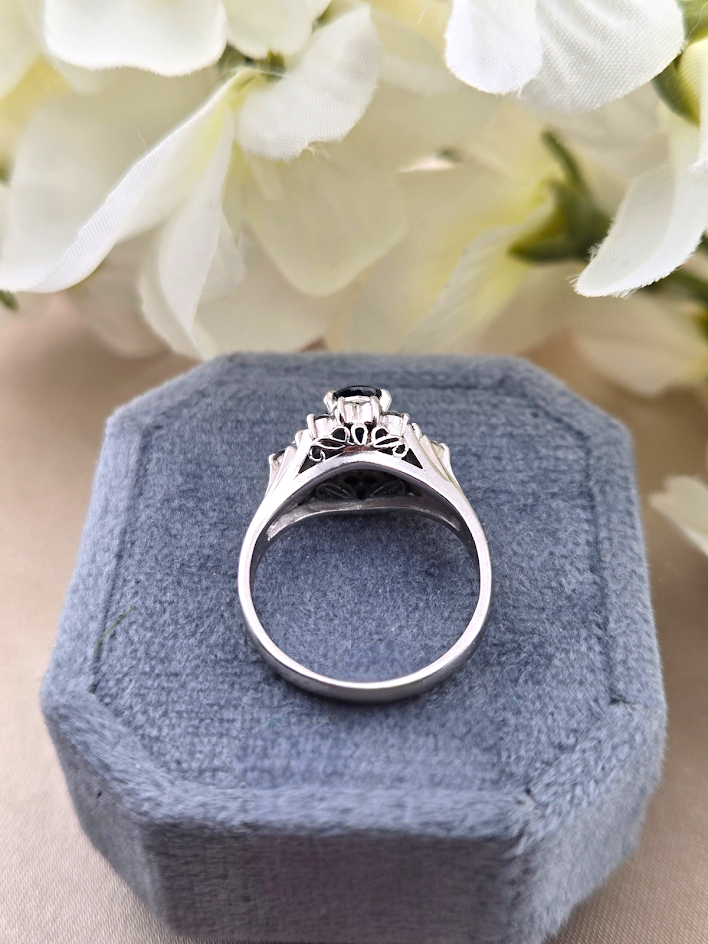 Addison | Platinum | Sapphire & Natural Diamond | Ring