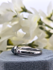 Maddie | Platinum | Blue Sapphire, Pink Sapphire, & Natural Diamond | Ring