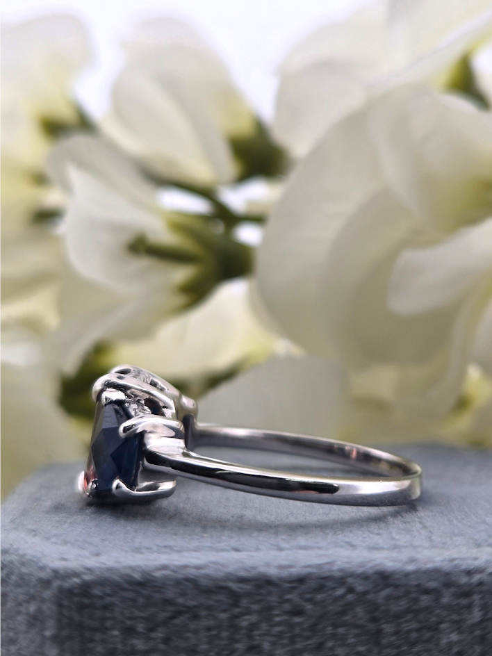 Andromeda | 14k White Gold | Tourmaline, Sapphire, & Natural Diamond | Ring