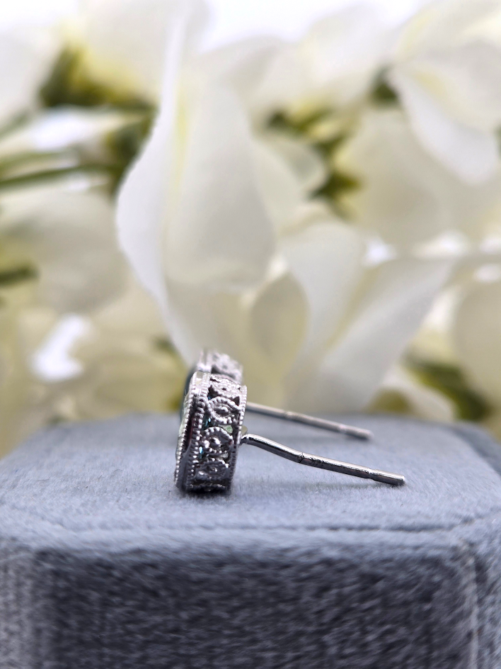 Alliah | 14k White Gold | Aquamarine | Earrings
