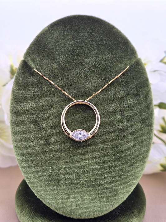 Seren | 14K Yellow Gold | Natural Diamond | Pendant