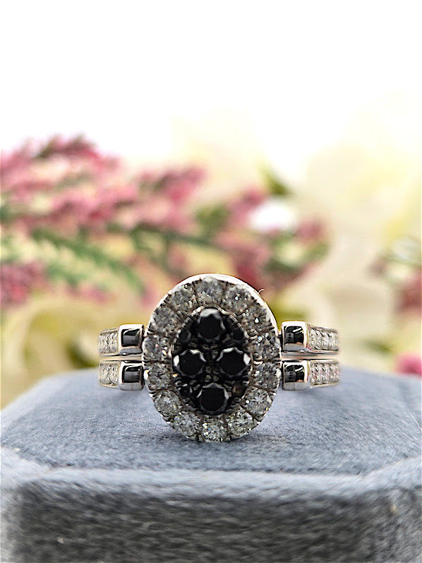 Isolyn | 14k White Gold | Black & White Diamond | Ring