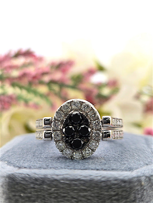 Isolyn | 14k White Gold | Black & White Diamond | Ring
