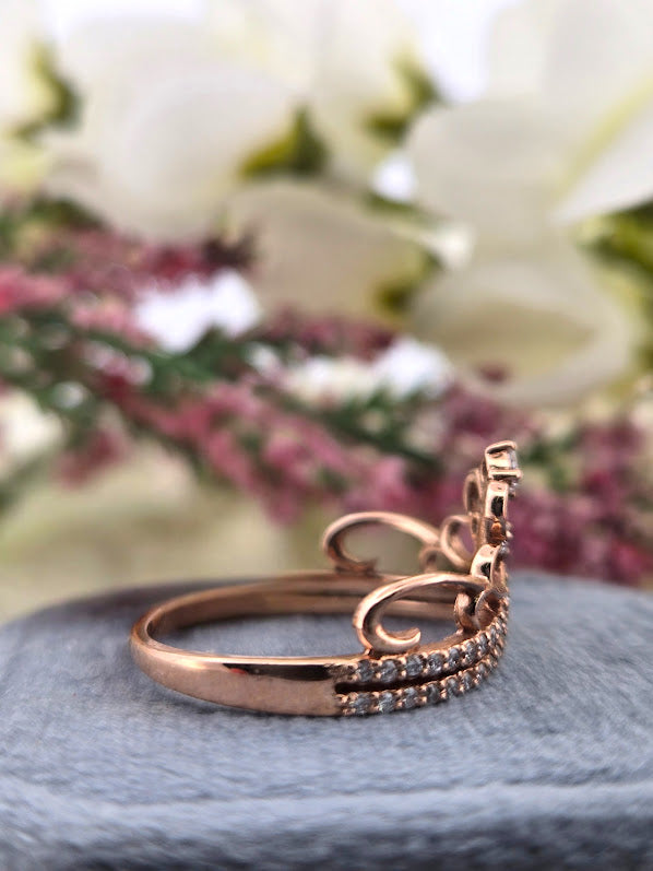 Ada | 14k Rose Gold | Natural Diamond | Ring