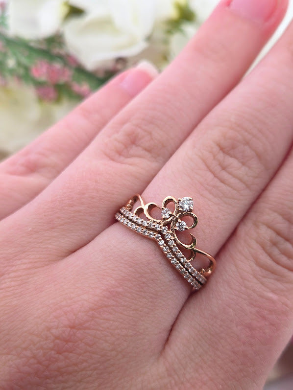 Ada | 14k Rose Gold | Natural Diamond | Ring