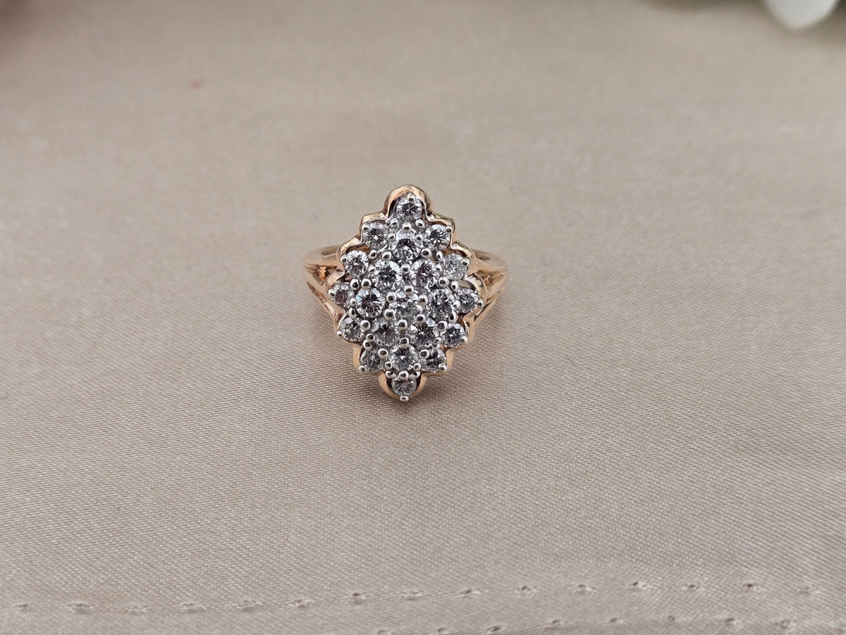 Maci | 14K Yellow Gold | Natural Diamonds | Size 3 | Ring