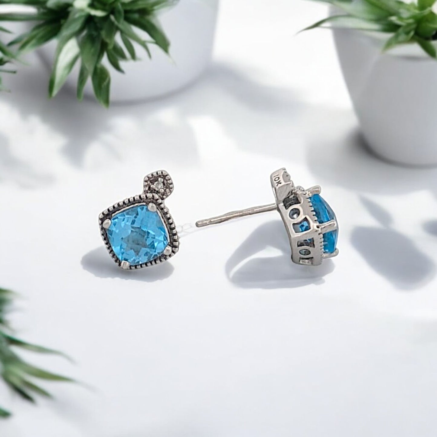 Bernadette | 14k White Gold | Aquamarine | Earrings