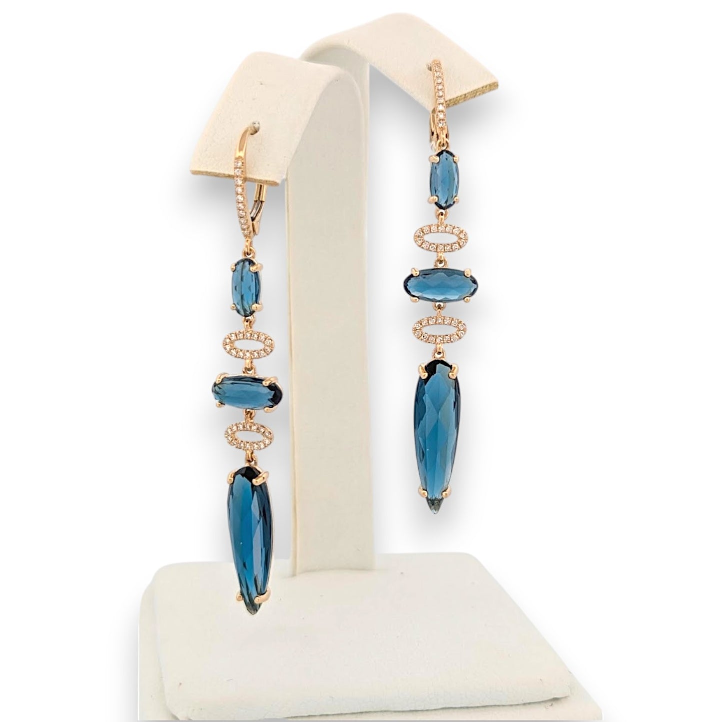 Astraea | 14K Yellow Gold | Topaz and Natural Diamond | Earrings