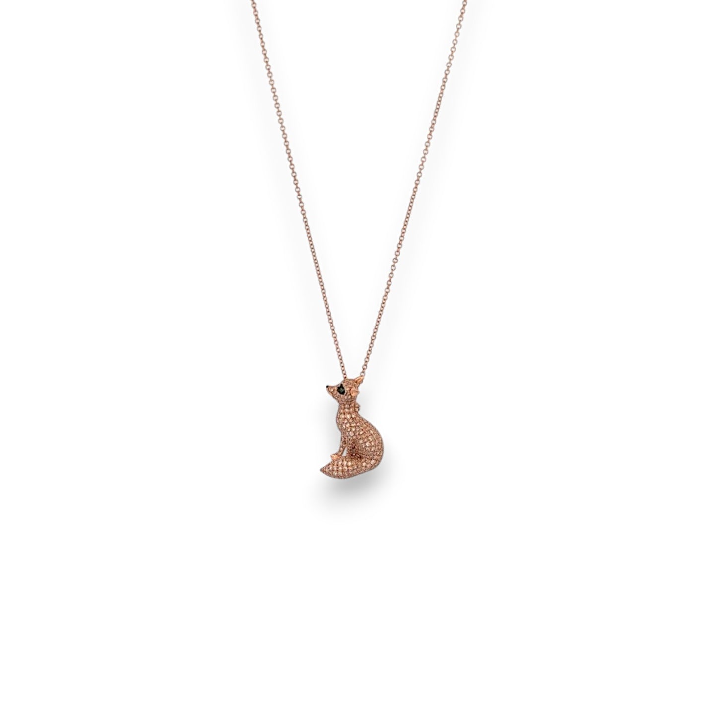 Forest | 14k Rose Gold | Tsavorite and Diamond | Necklace