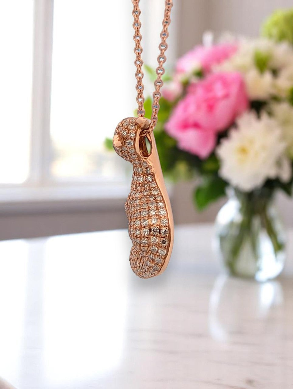 Forest | 14k Rose Gold | Tsavorite and Diamond | Necklace