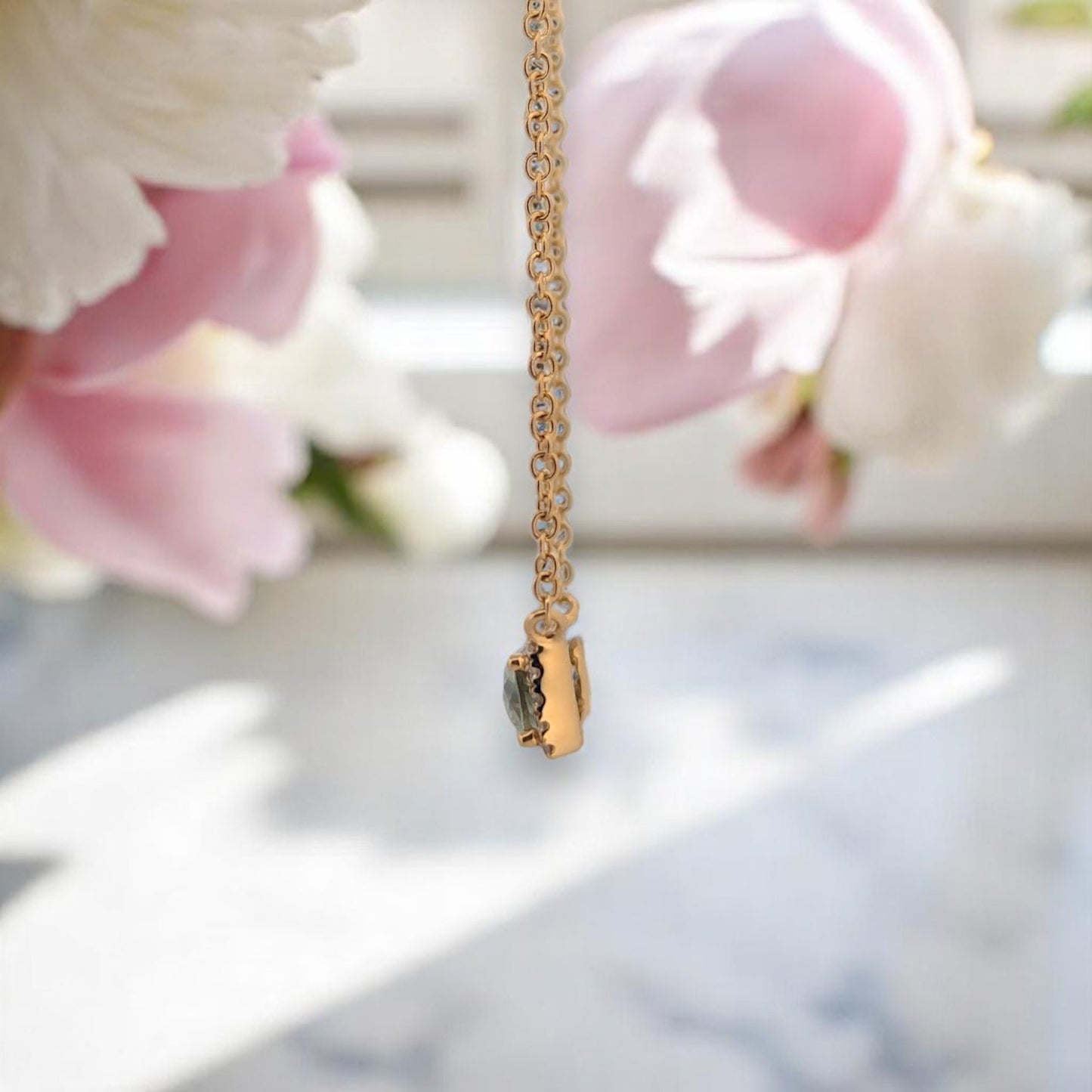 Arianwen | 18K Yellow Gold | Amethyst and Natural Diamond | Necklace