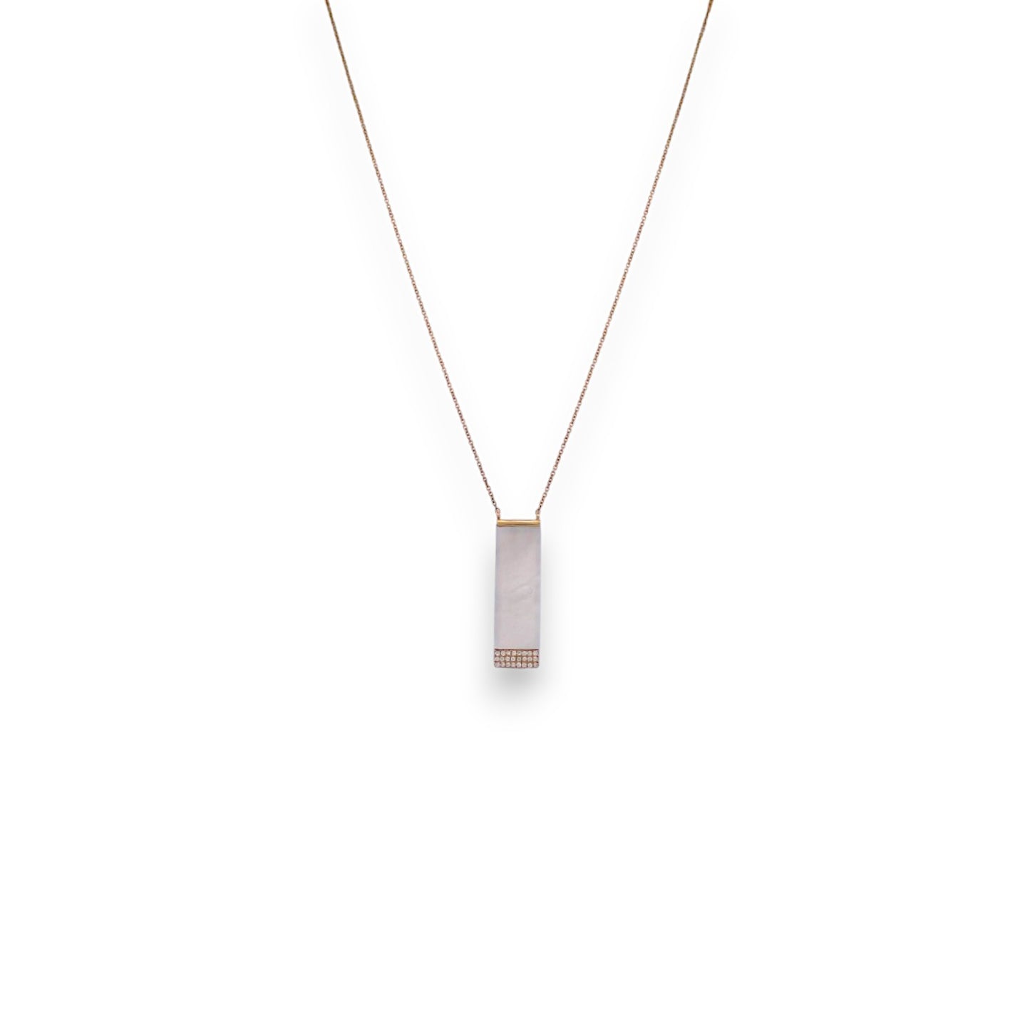 Clemency | 18K Yellow Gold | Mother of Pearl and Natural Diamond | Necklace