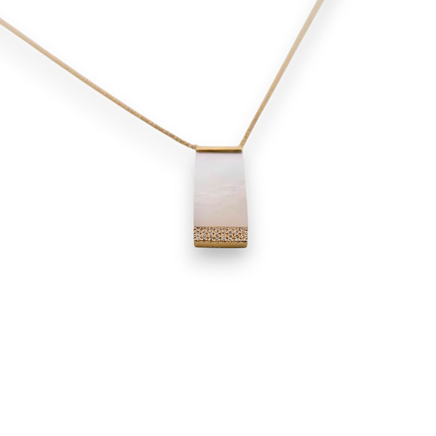 Clemency | 18K Yellow Gold | Mother of Pearl and Natural Diamond | Necklace