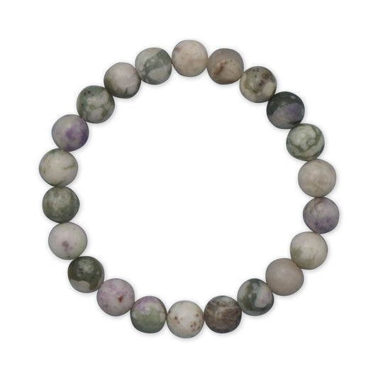 8mm Round Lucky Jade Stretch Bracelet