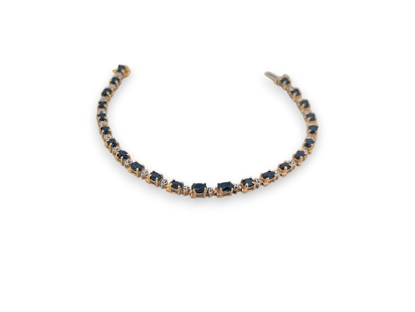 Celestine | 10K Yellow Gold | Sapphire and Natural Diamond | Bracelet