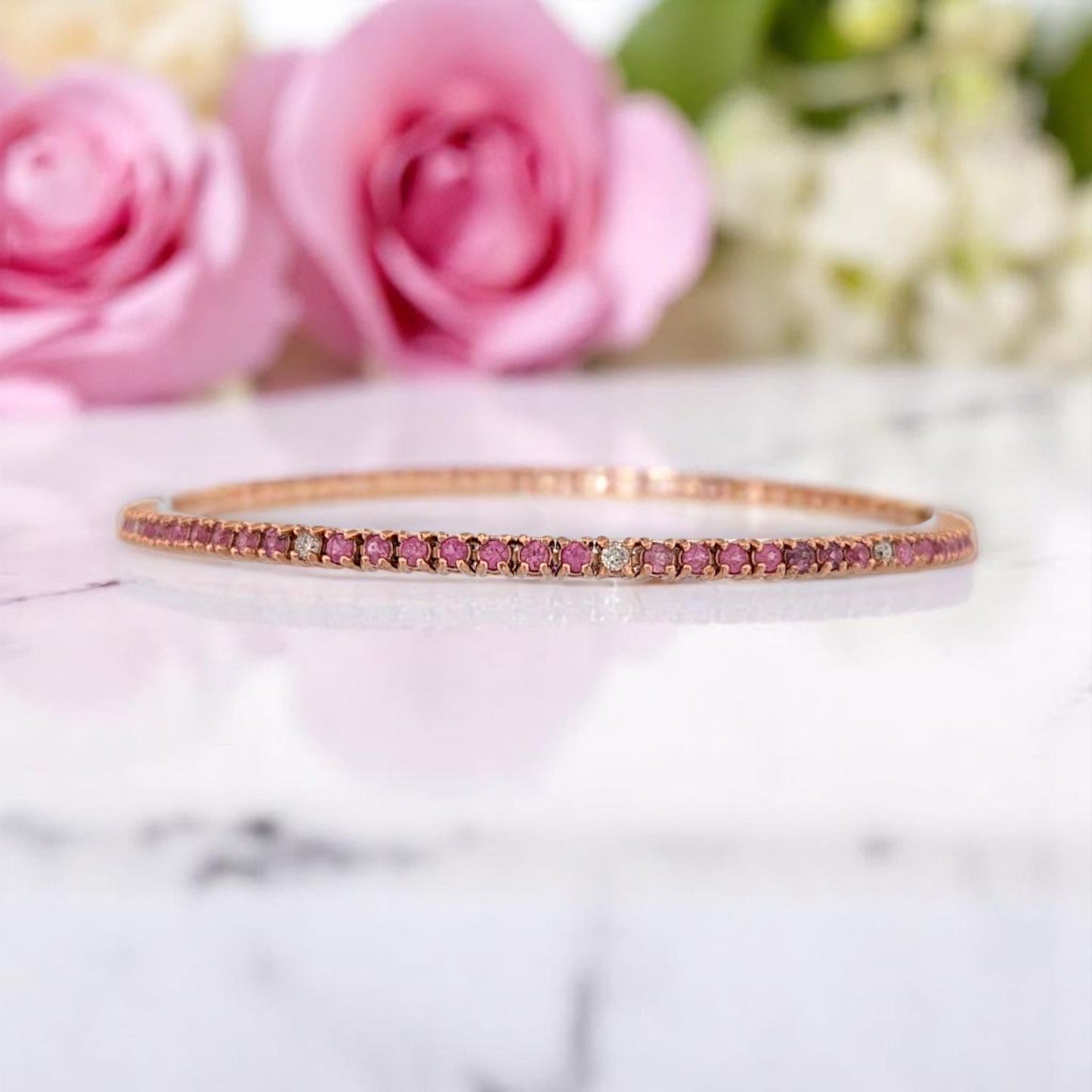Jessamine | 14K Rose Gold | Sapphire and Natural Diamond | Bracelet