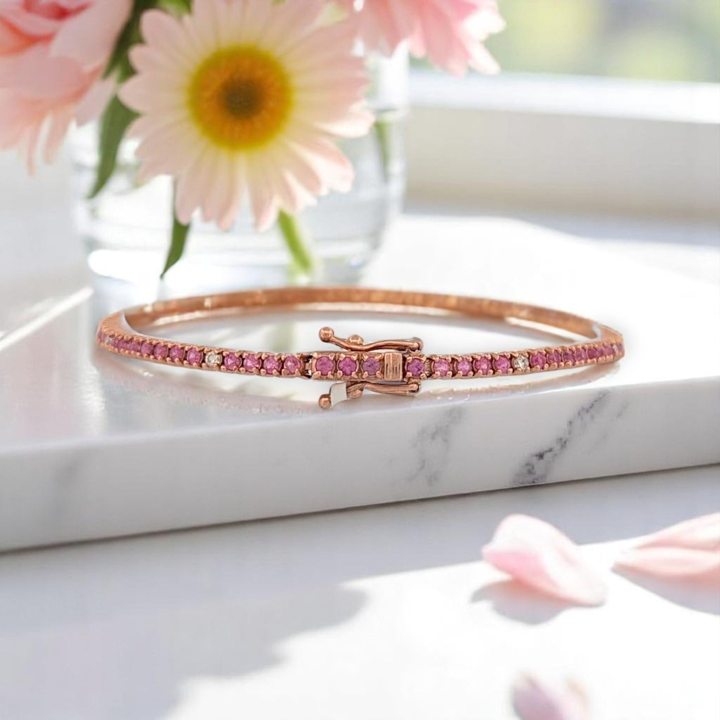 Jessamine | 14K Rose Gold | Sapphire and Natural Diamond | Bracelet