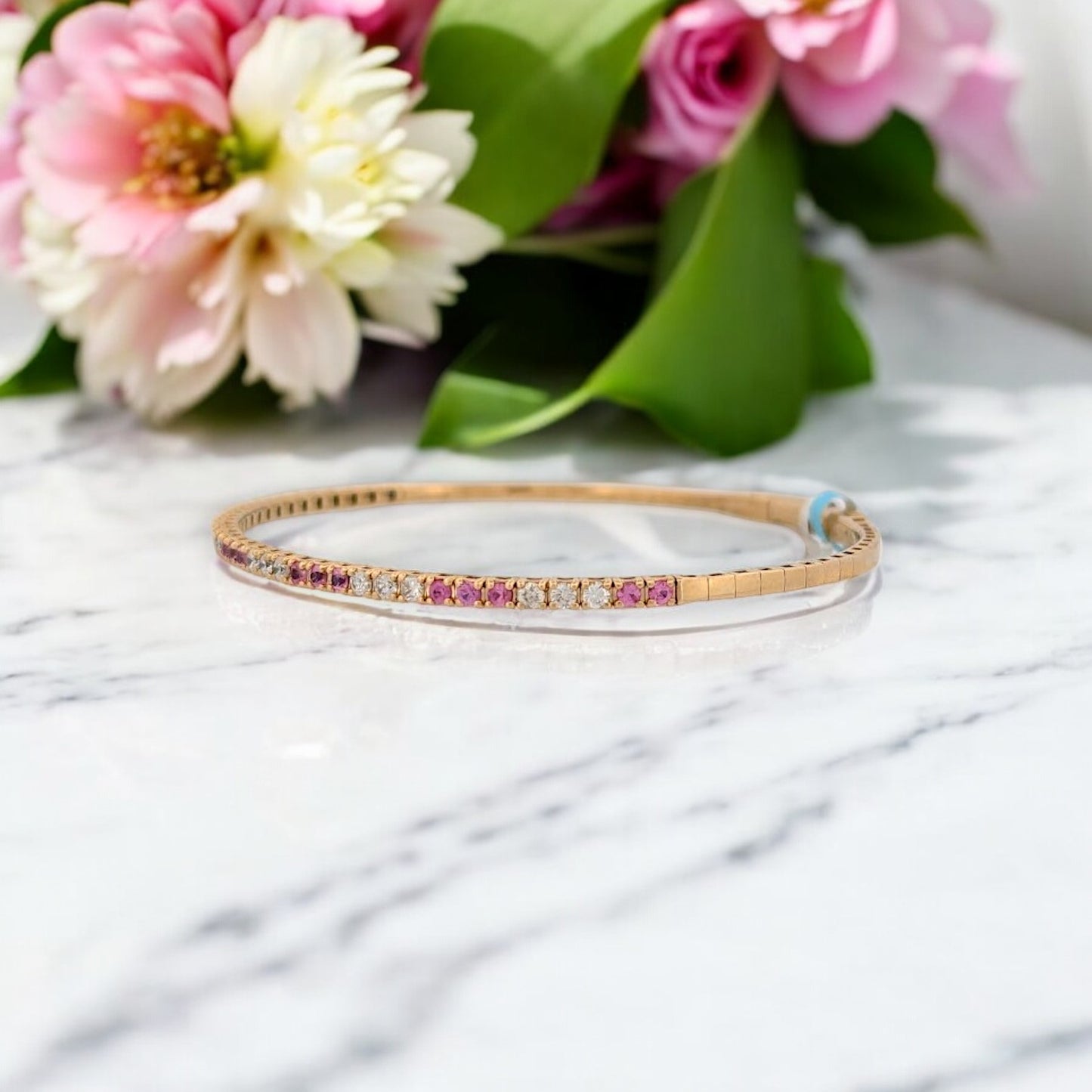 Emberly | 14K Yellow Gold | Sapphire and Natural Diamond | Bracelet