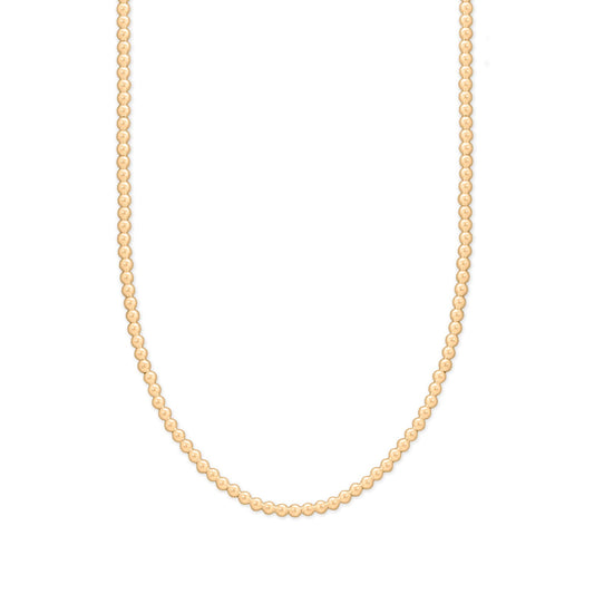 16 + 2 3mm 14/20 Gold Filled Bead Necklace