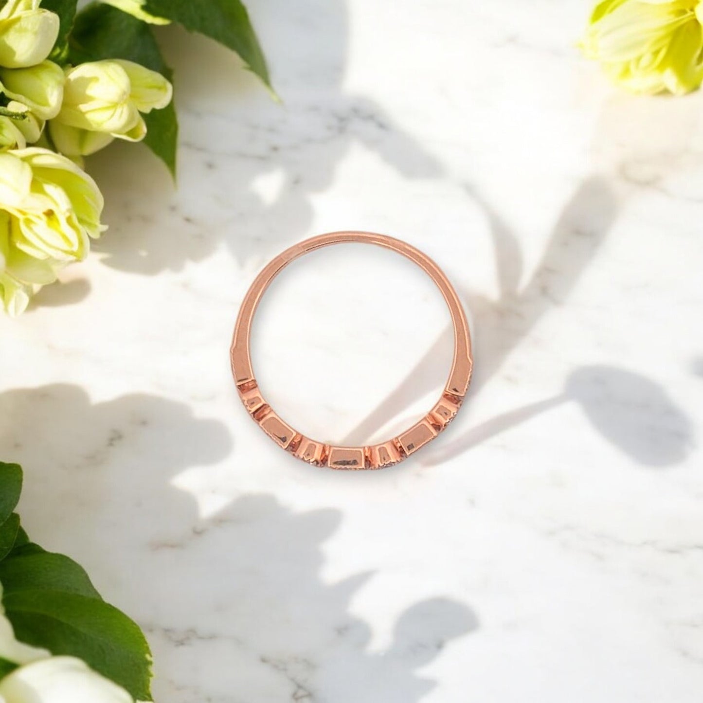 Lucinda | 10K Rose Gold | Natural Diamond | Ring